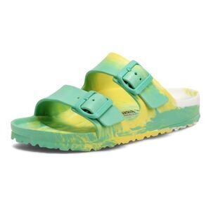 Birkenstock Arizona EVA Sandals in Green and Yellow Tie-Dye